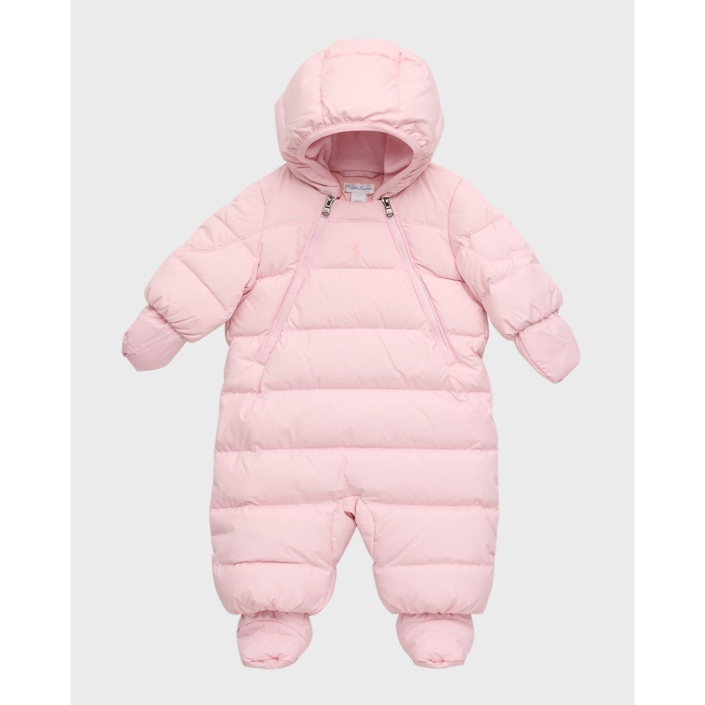 Polo Ralph Lauren Baby Water Repellent Snowsuit - Hint of Pink - Size 3M